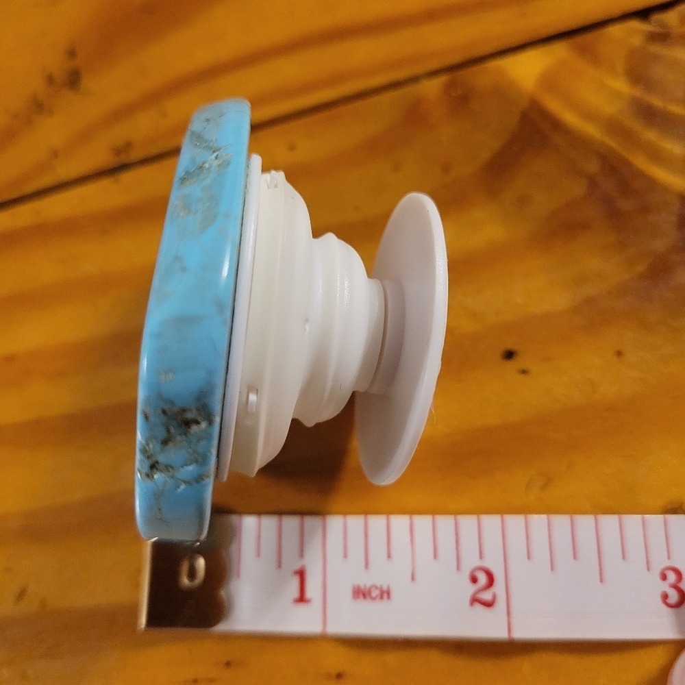 turquoise faux stone pop Phone grip stand Holder NEW